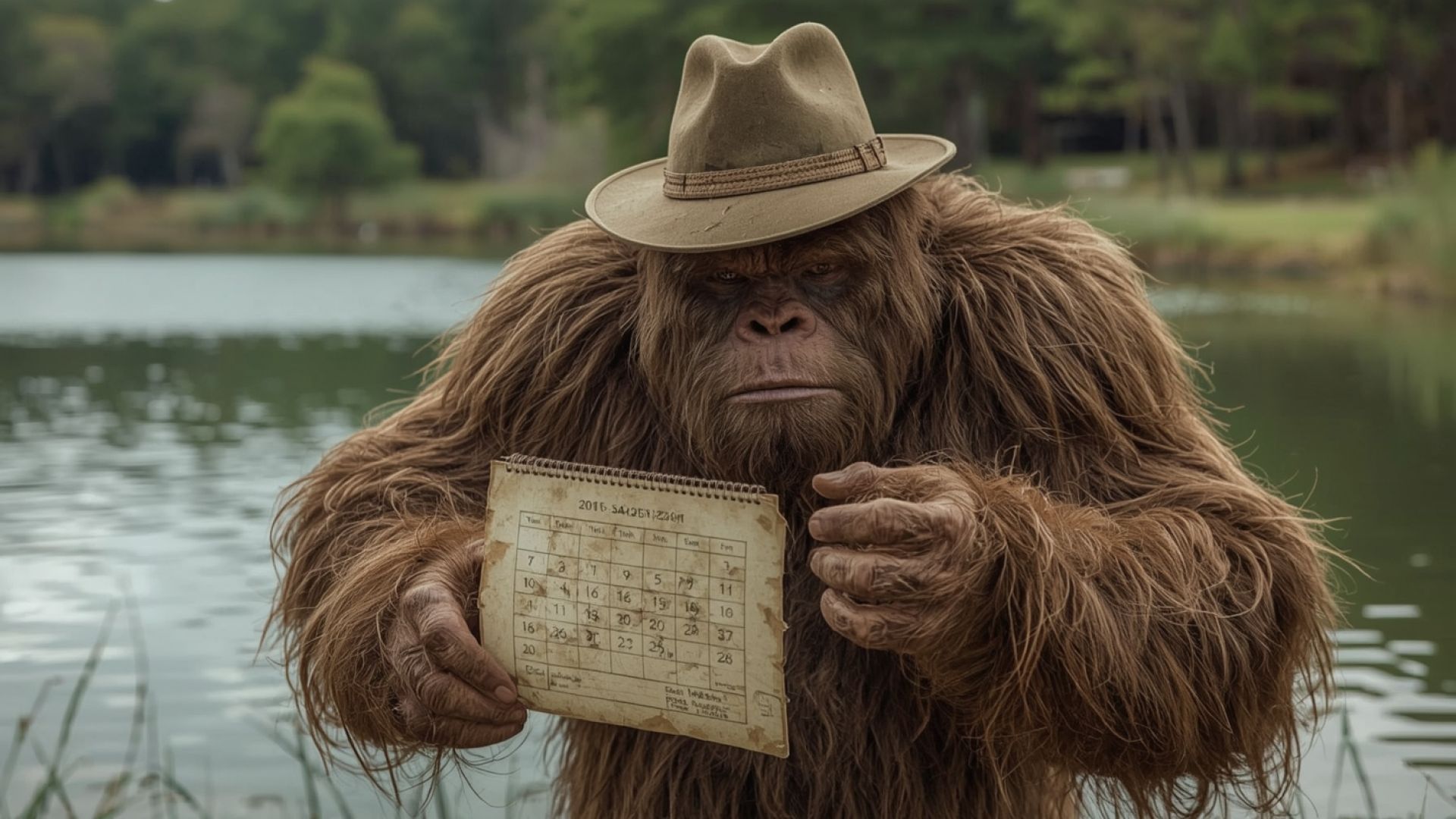 Bigfoot with calendar